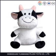 ICTI Low MOQ plush material big size stuffed cow toys